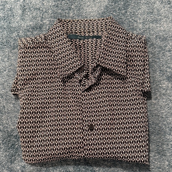 Perry Ellis Black and White Patterned Shirt - Picture 4 of 4